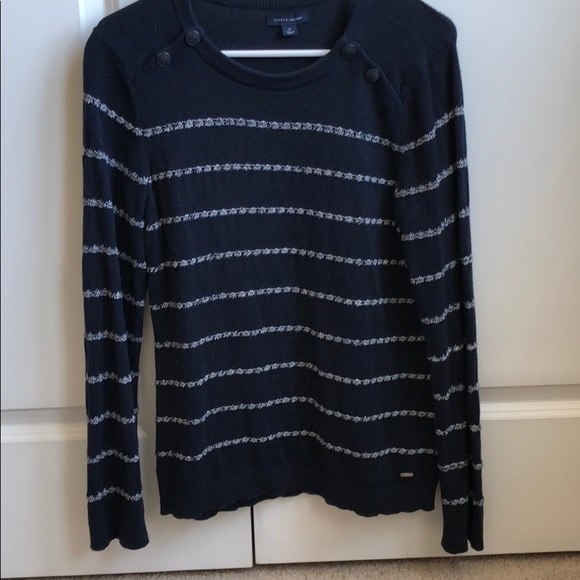 Tommy Hilfiger Sweater! Blue Stripes. LIKE NEW - Picture 2 of 6